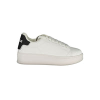 Gaelle Paris White Polyethylene Sneakers