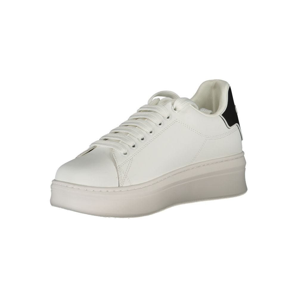 Gaelle Paris White Polyethylene Sneakers