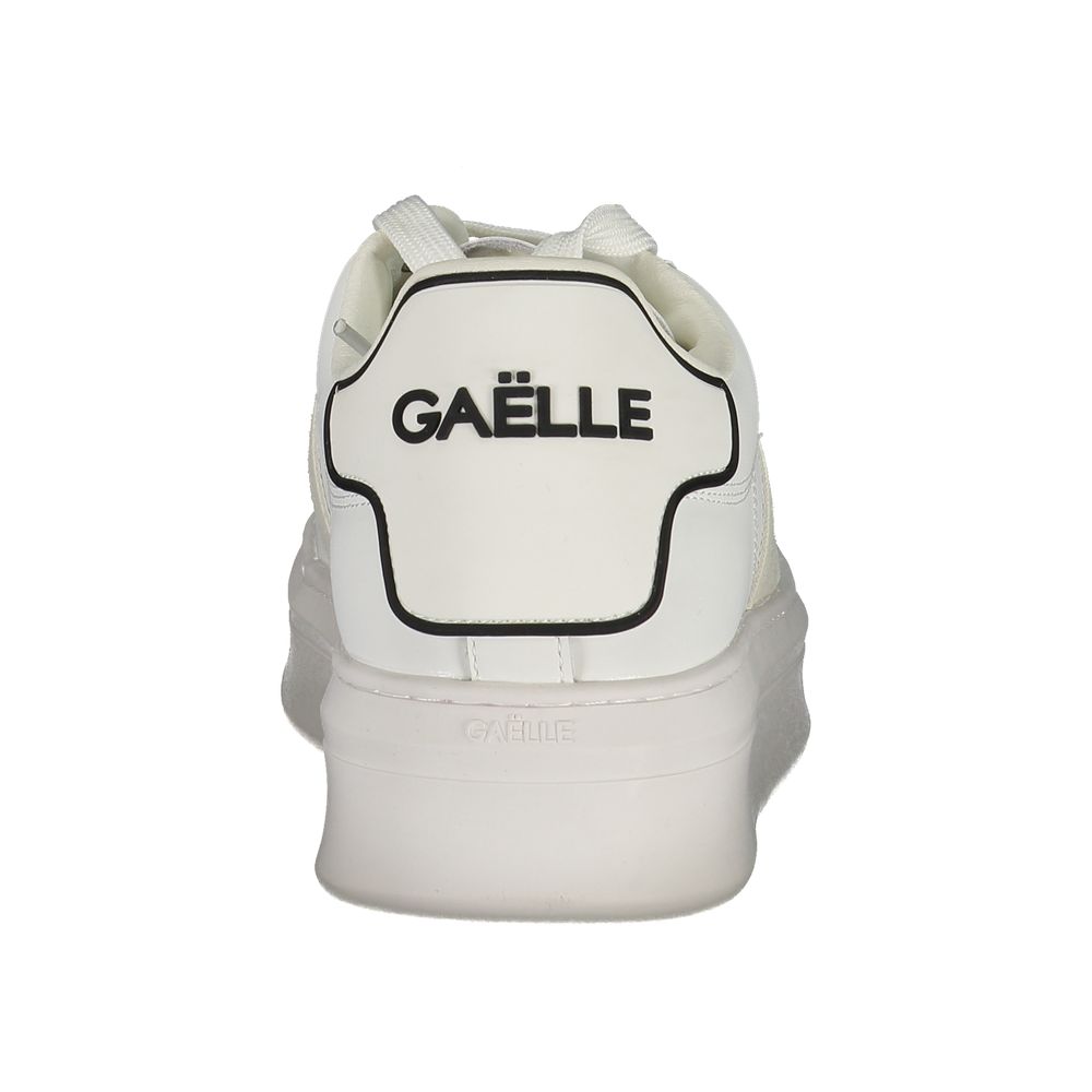 Gaelle Paris White Polyethylene Sneakers