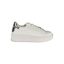 Gaelle Paris White Polyethylene Sneakers