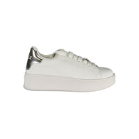 Gaelle Paris White Polyethylene Sneakers