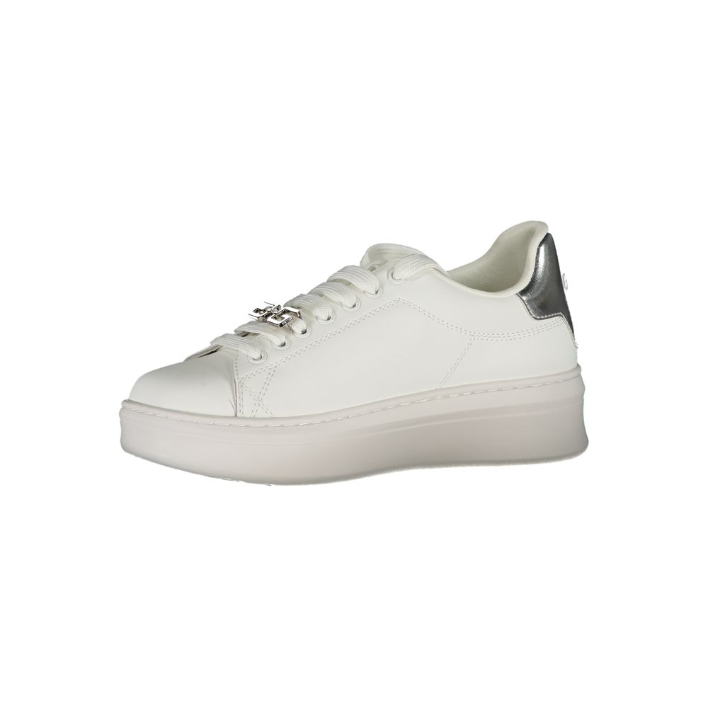 Gaelle Paris White Polyethylene Sneakers