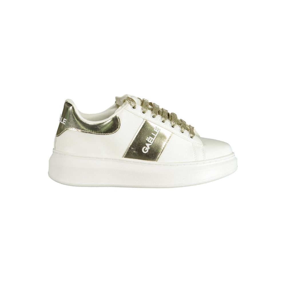 Gaelle Paris Weißer Polyethylen-Sneaker