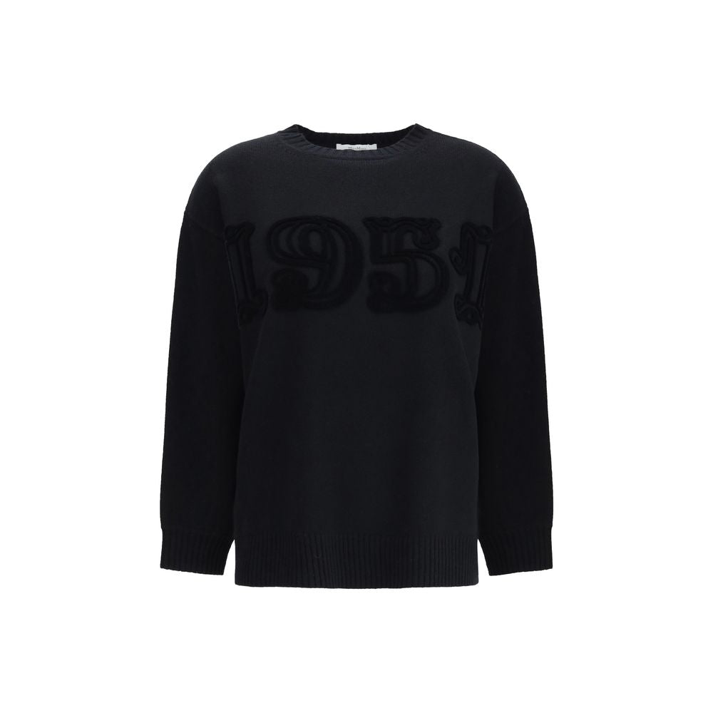Max Mara Schwarzer Woll-Sweatshirt