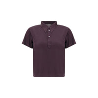 Margiela violet-colored viscose polo shirt