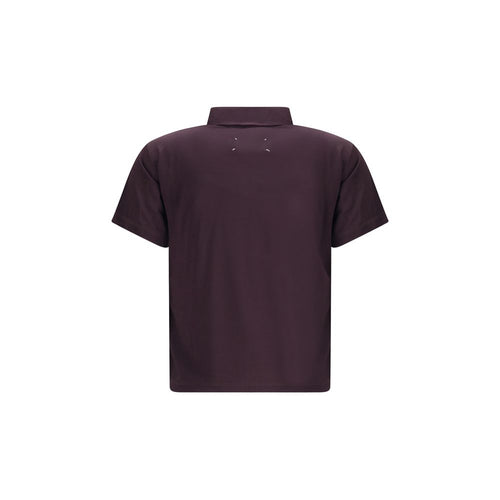 Margiela violet-colored viscose polo shirt