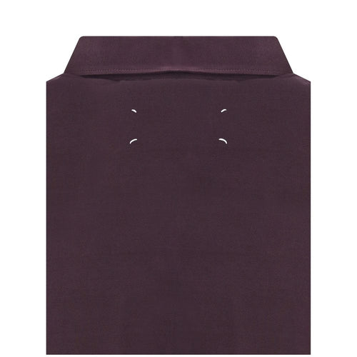 Margiela violet-colored viscose polo shirt