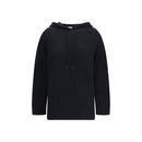 Max Mara Schwarzer Woll-Hoodie