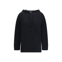 Max Mara Schwarzer Woll-Hoodie