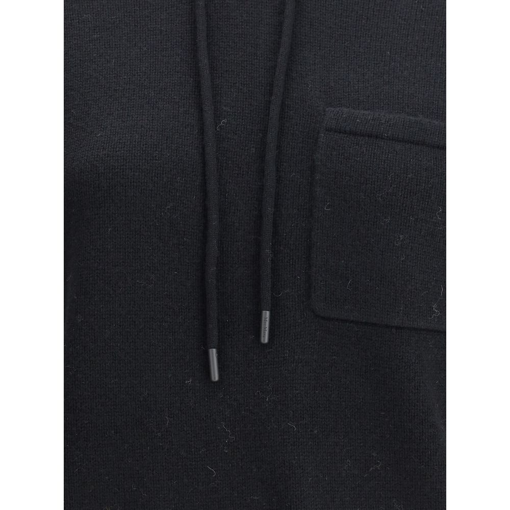 Max Mara Schwarzer Woll-Hoodie