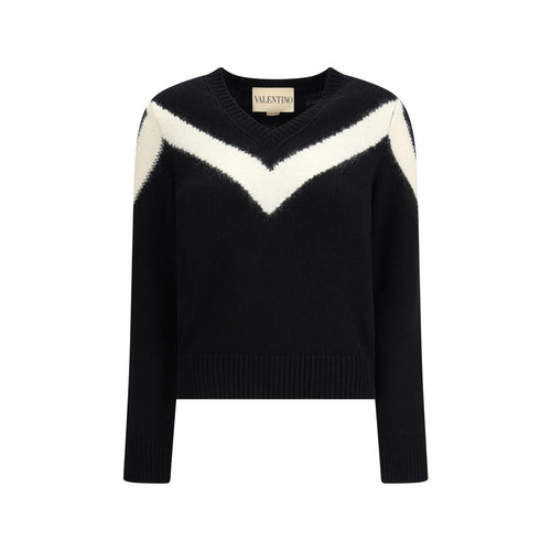 Valentino Black Wool Fleece Sweatshirt