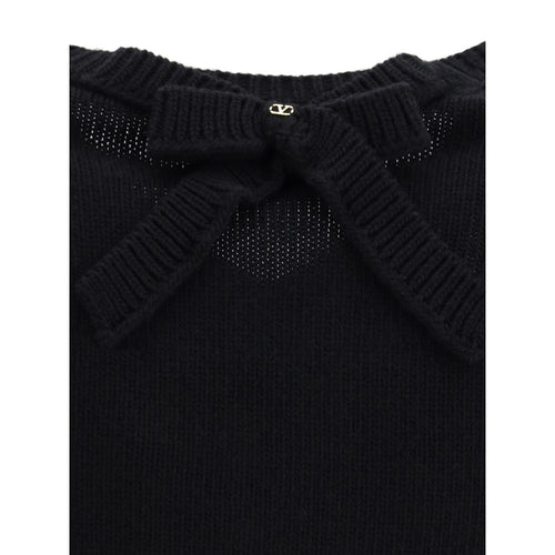 Valentino Black Wool Fleece Sweatshirt
