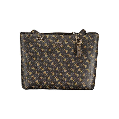 Guess Jeans Braune Polyethylen-Handtasche