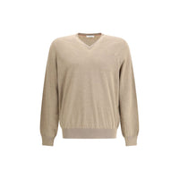 Ferragamo Beiger Fleece-Wollpullover