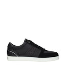 Jimmy Choo Schwarze Leder-Sneaker mit niedrigem Schaft