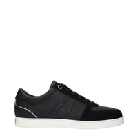 Jimmy Choo Schwarze Leder-Sneaker mit niedrigem Schaft