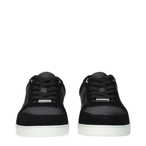 Jimmy Choo Schwarze Leder-Sneaker mit niedrigem Schaft
