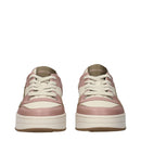 Jimmy Choo Rosa Leder-Sneaker mit niedrigem Schaft