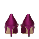 Jimmy Choo Pinke Satin Pumps mit mittlerem Absatz
