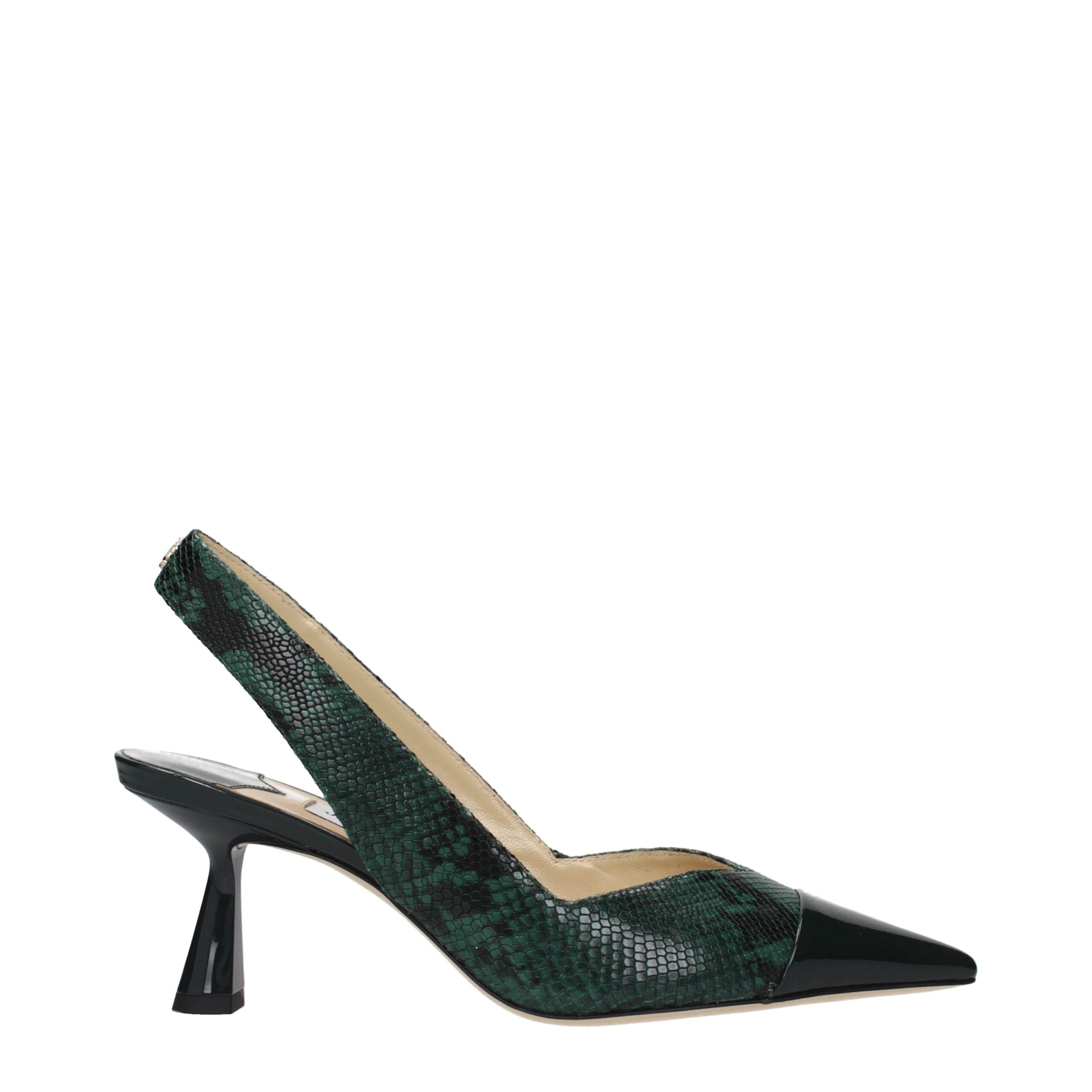 Jimmy Choo Grüne Lederpumps