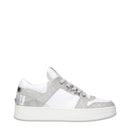 Jimmy Choo Weiße Leder-Sneaker mit niedrigem Schaft