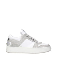 Jimmy Choo Weiße Leder-Sneaker mit niedrigem Schaft