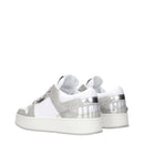 Jimmy Choo Weiße Leder-Sneaker mit niedrigem Schaft