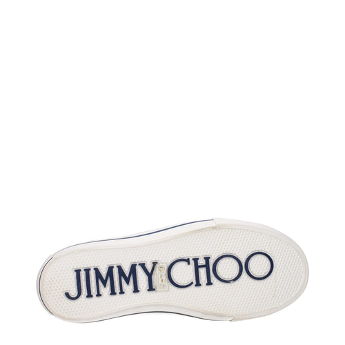 Jimmy Choo Beigefarbene Sneakers aus Stoff mit niedrigem Schaft