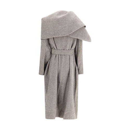 Ferragamo Brauner Wollmantel aus Fleece