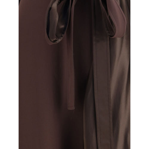 Ferragamo Braunes Cocktailkleid aus Viskose