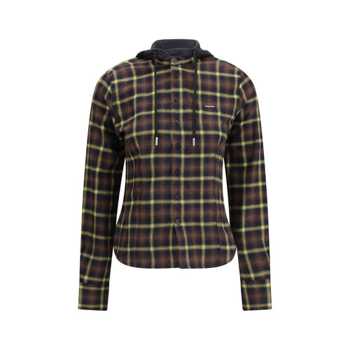 Coperni Baumwollhemd mit Muster in Braun