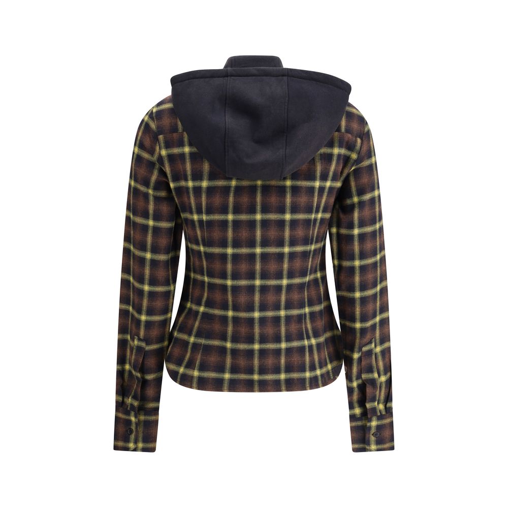 Coperni Baumwollhemd mit Muster in Braun