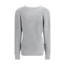 Balmain Grauer Wollcardigan aus Fleece