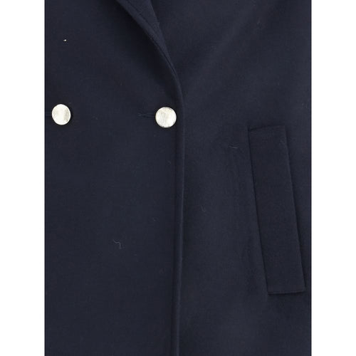 Cruna Blauer Wollmantel aus Fleece