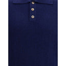 Brunello Cucinelli Blaues Kaschmir-Poloshirt