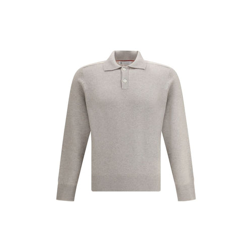 Brunello Cucinelli Beiger Kaschmir-Poloshirt