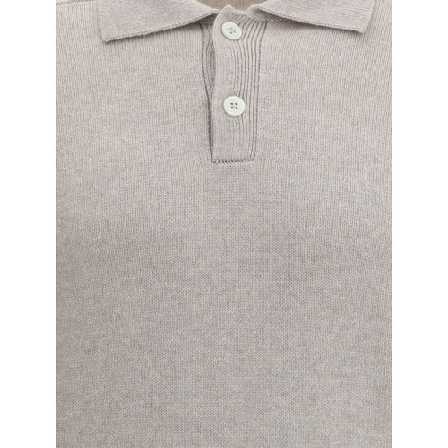 Brunello Cucinelli Beiger Kaschmir-Poloshirt