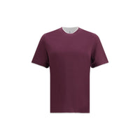 Brunello Cucinelli Baumwoll-T-Shirt in Violett