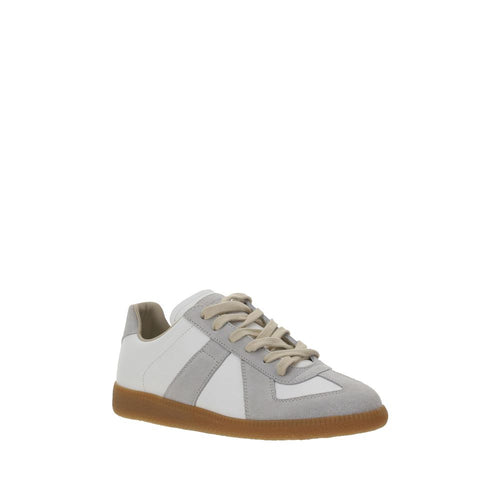 Margiela White Calfskin Sneakers Bos Taurus