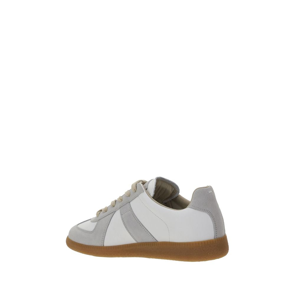Margiela White Calfskin Sneakers Bos Taurus