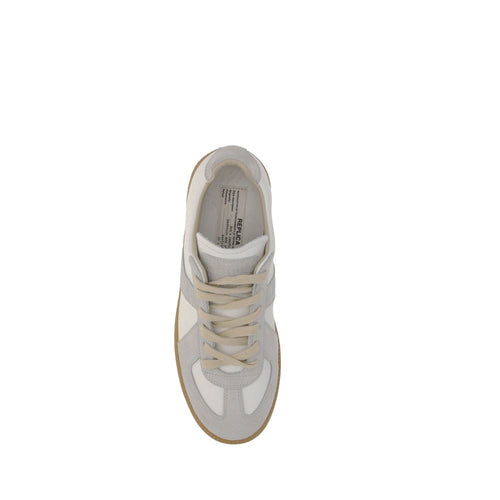 Margiela White Calfskin Sneakers Bos Taurus