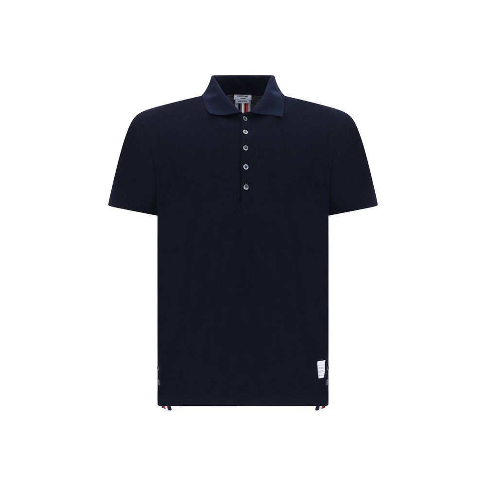 Thom Browne Blaues Baumwoll-Poloshirt