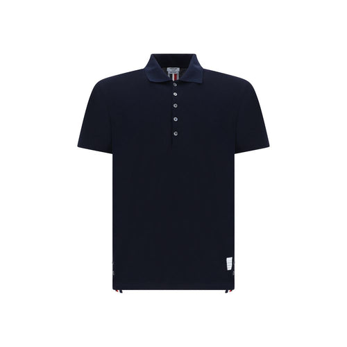 Thom Browne Blaues Baumwoll-Poloshirt