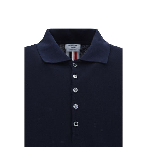Thom Browne Blaues Baumwoll-Poloshirt