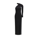 Courrèges Schwarzes Viskose-Cocktailkleid