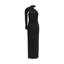 Courrèges Schwarzes Viskose-Cocktailkleid