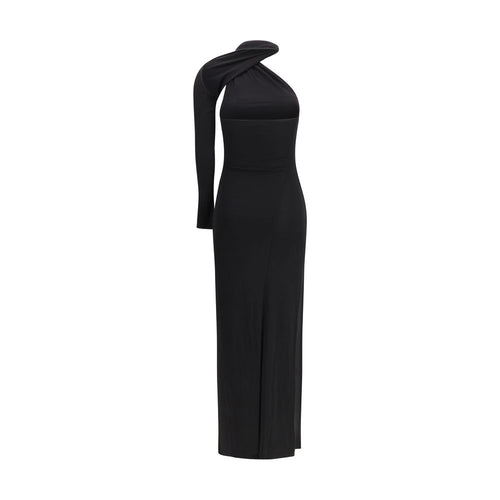 Courrèges Schwarzes Viskose-Cocktailkleid