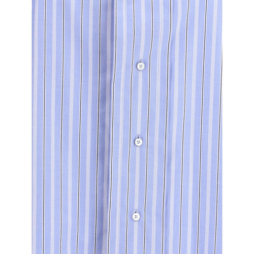 Margiela Hellblaues Baumwollhemd mit Muster