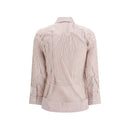 Margiela cotton shirt with stripes and tulle