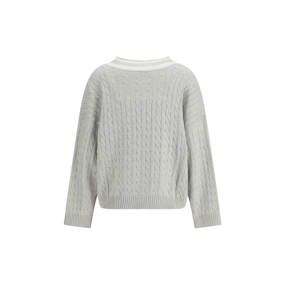 Brunello Cucinelli Baumwoll-Sweatshirt in Weiß